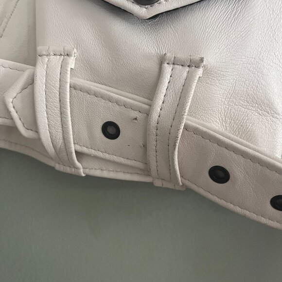 Perfecto Genuine White Leather Jacket- Worn Once! - Picture 7 of 8